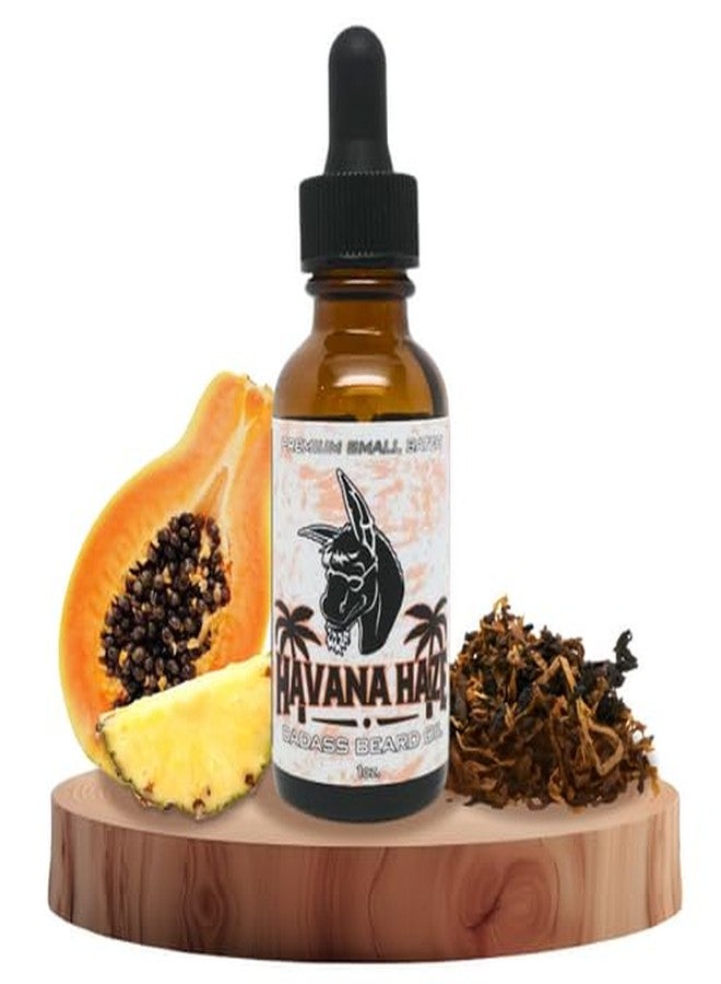 Badass Beard Care Beard Oil For Men - Havana Haze, 1 oz - 100% Natural and Organic Food-grade Ingredients, Soften Hair and Hydrate Skin - Image 1